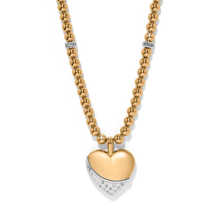 Brighton: Meridian Pet Wave Heart Necklace in Gold