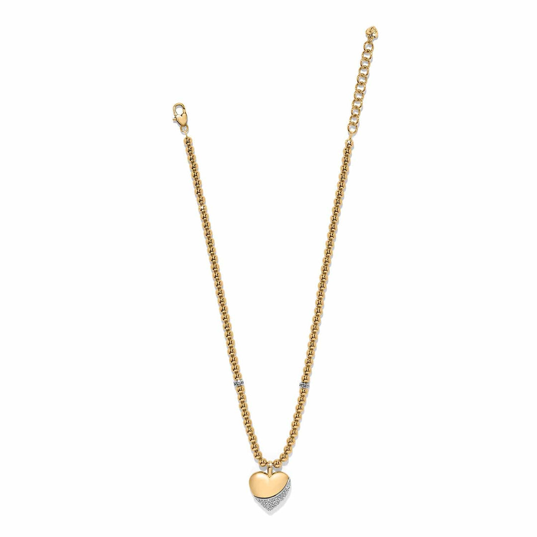 Brighton: Meridian Pet Wave Heart Necklace in Gold