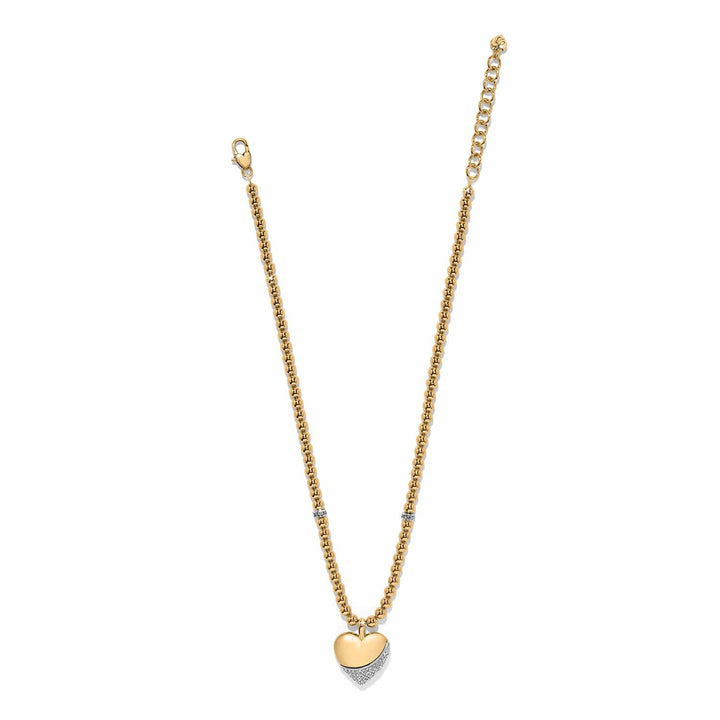 Brighton: Meridian Pet Wave Heart Necklace in Gold