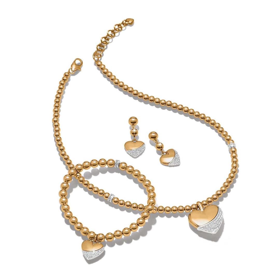 Brighton: Meridian Pet Wave Heart Necklace in Gold