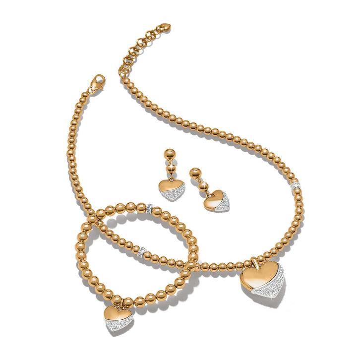 Brighton: Meridian Pet Wave Heart Necklace in Gold