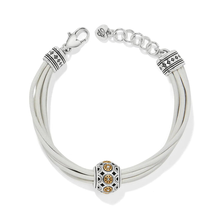 Brighton: Mosaic Cerrillos Leather Bracelet in White (JF037B)