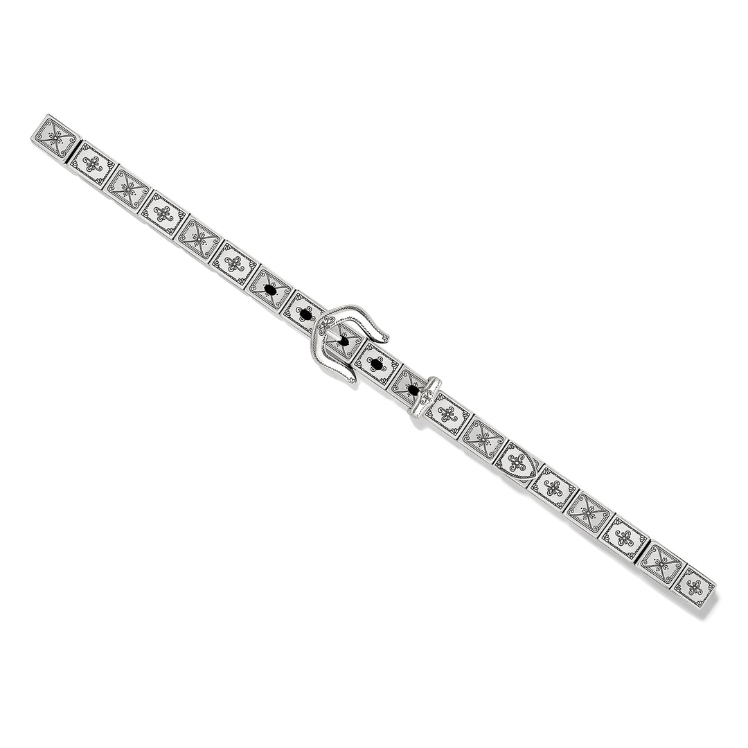 Brighton: Mosaica Tile Belt in silver (34703)