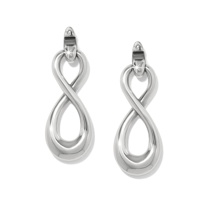 Brighton: Interlok Luxe Post Drop Earrings in Silver JA0115