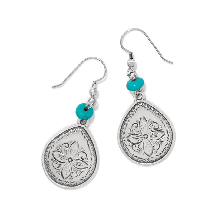 Brighton: Mosaic Turquoise Teardrop French Wire Earrings JA0163