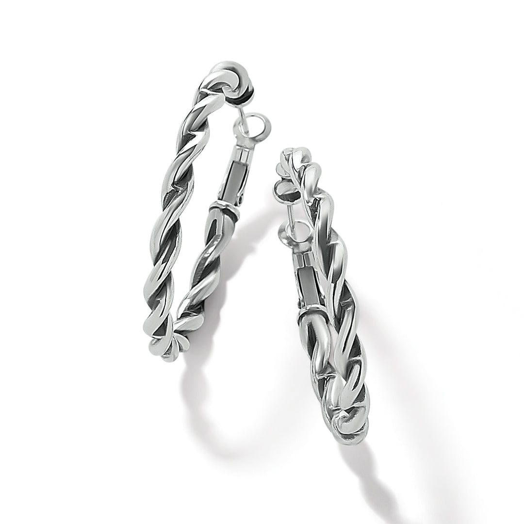 Brighton: Interlok Twist Oval Leverback Hoop Earrings JA9893
