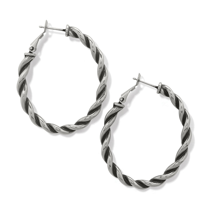 Brighton: Interlok Twist Oval Leverback Hoop Earrings JA9893