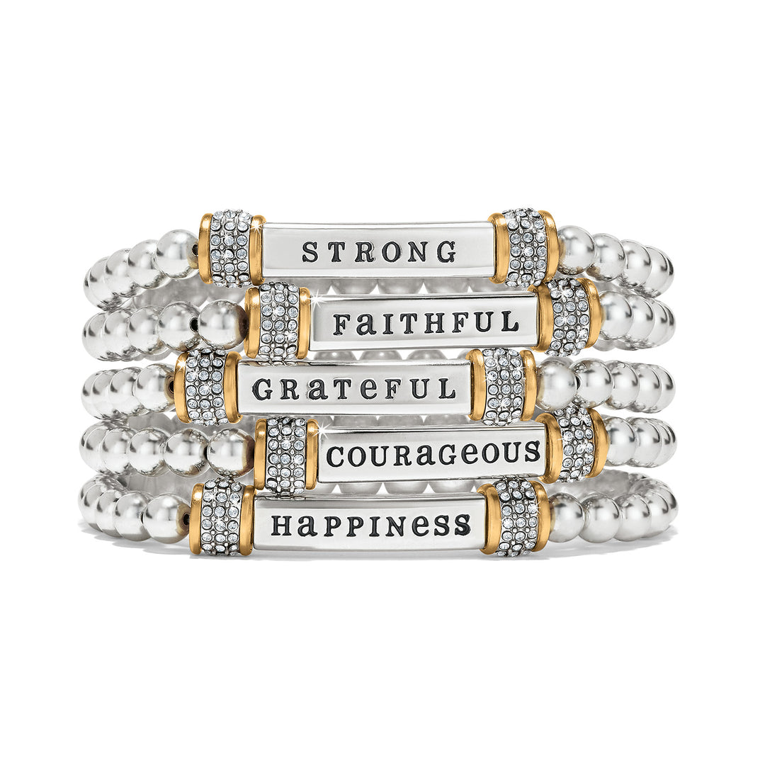 Brighton: Meridian Happiness Two Toned Stretch Bracelet-JF0189
