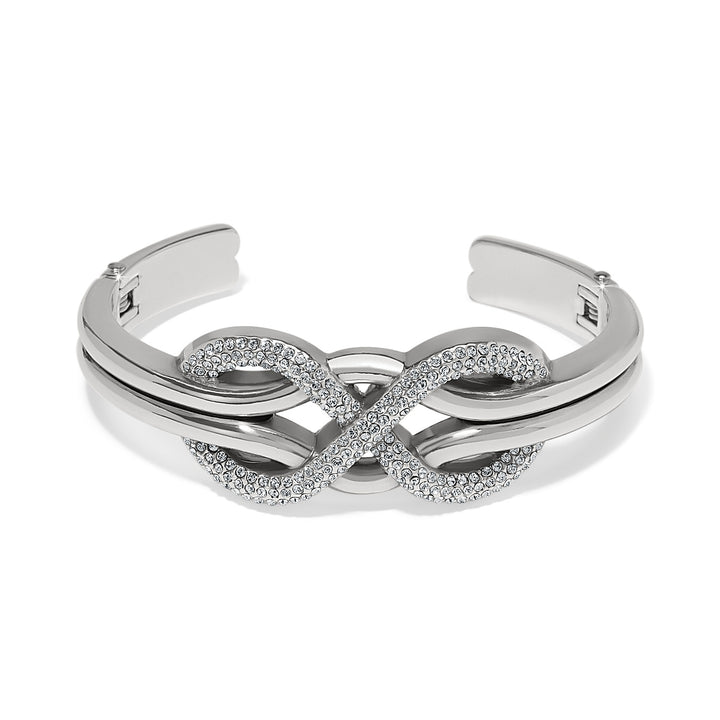 Brighton: Interlok Luxe Double Hinged Bangle in Silver JF0254