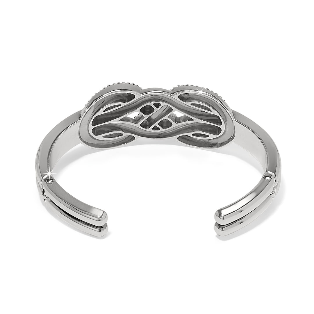 Brighton: Interlok Luxe Double Hinged Bangle in Silver JF0254