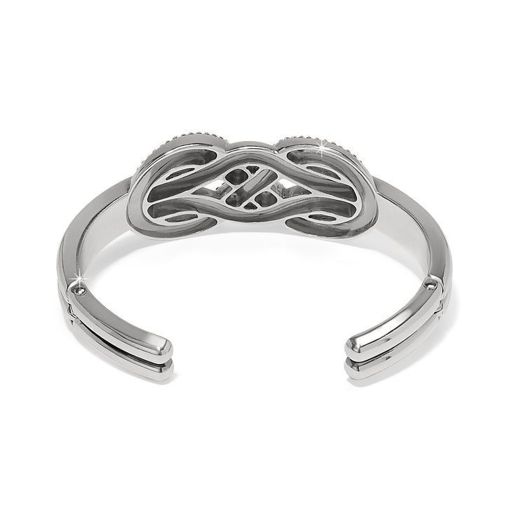 Brighton: Interlok Luxe Double Hinged Bangle in Silver JF0254