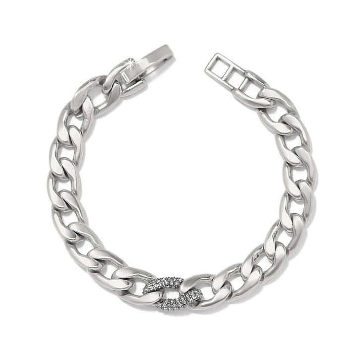 Brighton: Cleo Pave Link  Silver Bracelet