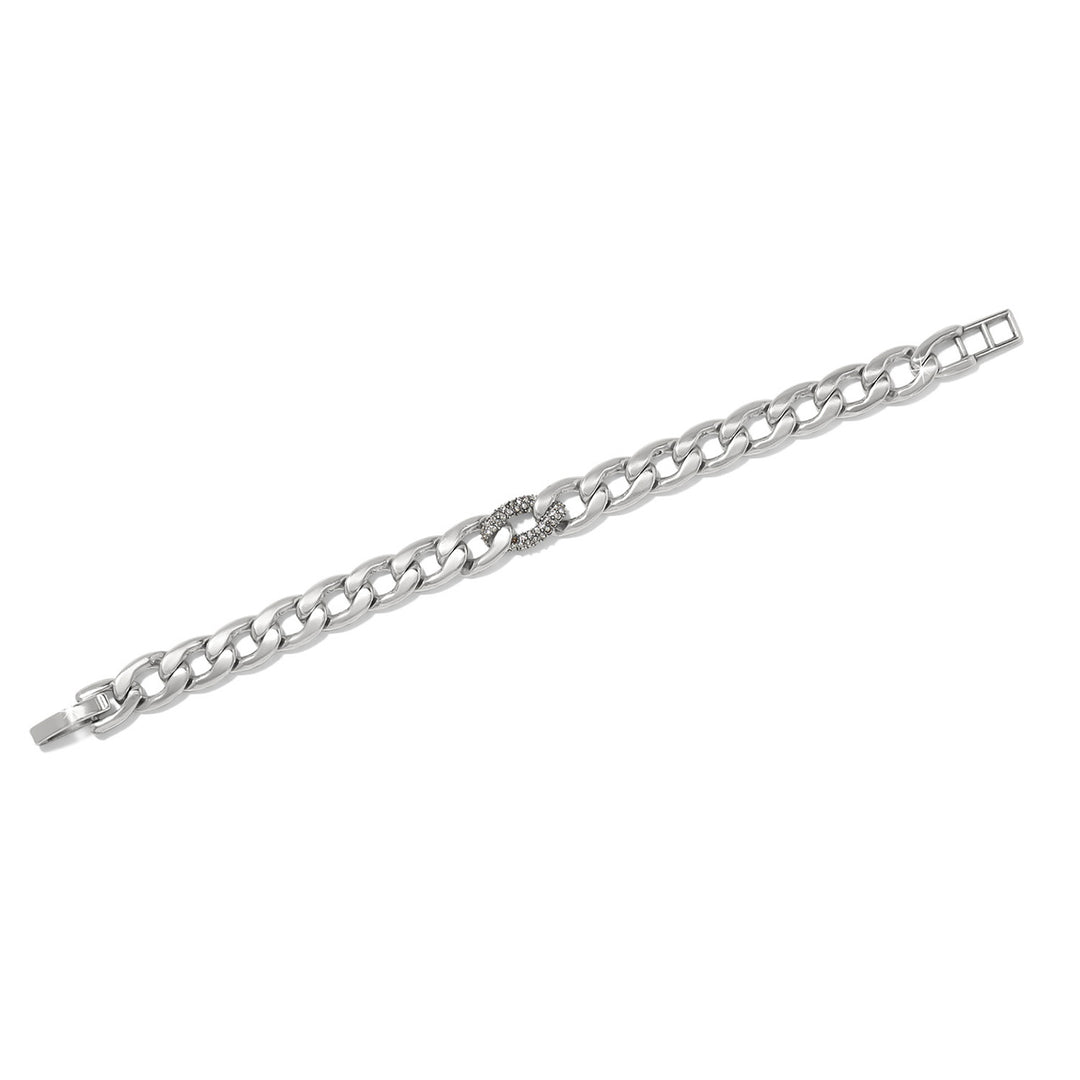 Brighton: Cleo Pave Link  Silver Bracelet