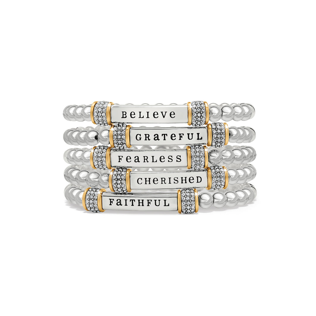 Brighton: Meridian Cherished Two Tone Stretch Bracelet (JF0394)
