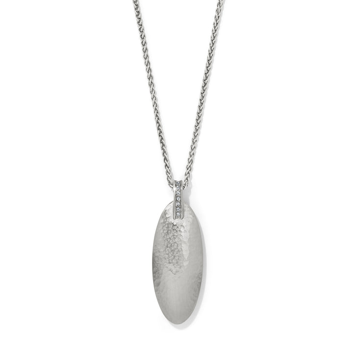 Brighton: Meridian Orbit Oval Necklace in Silver JM0028