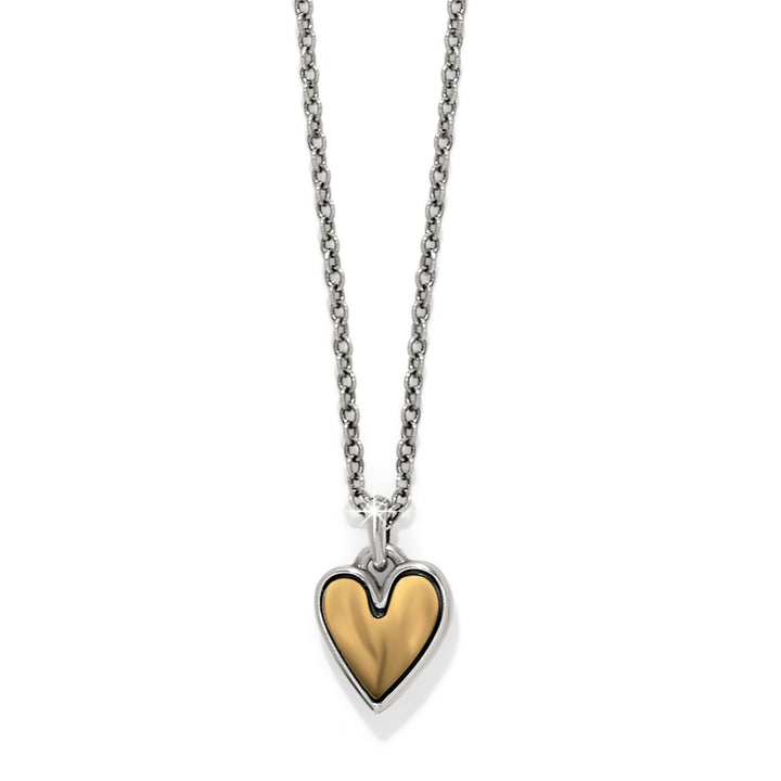 Brighton: Cascade Heart Mini Necklace in Silver/Gold JM7735