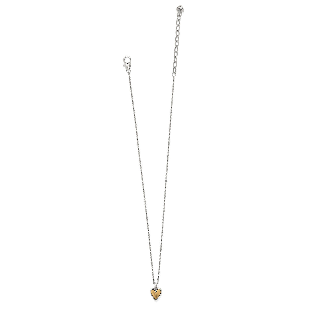 Brighton: Cascade Heart Mini Necklace in Silver/Gold JM7735