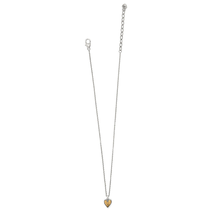 Brighton: Cascade Heart Mini Necklace in Silver/Gold JM7735