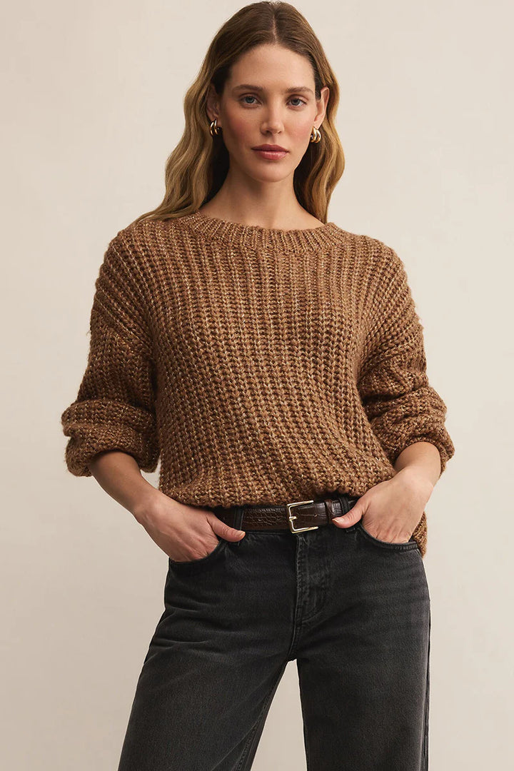 Z Supply: Tiger's Eye Sweater in Coconut