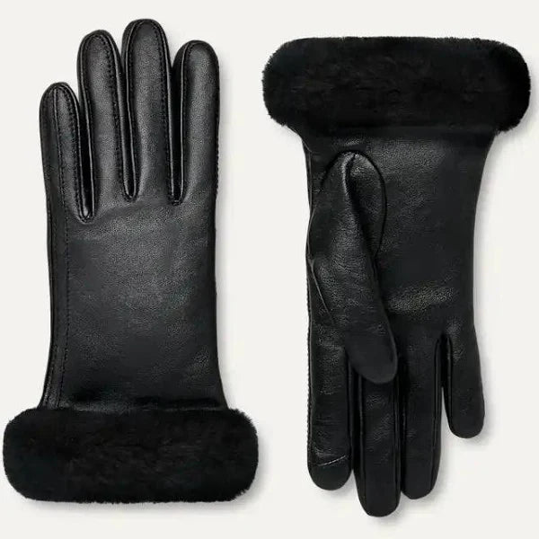 Ugg: W Sheepskin Cuff Glove in Black