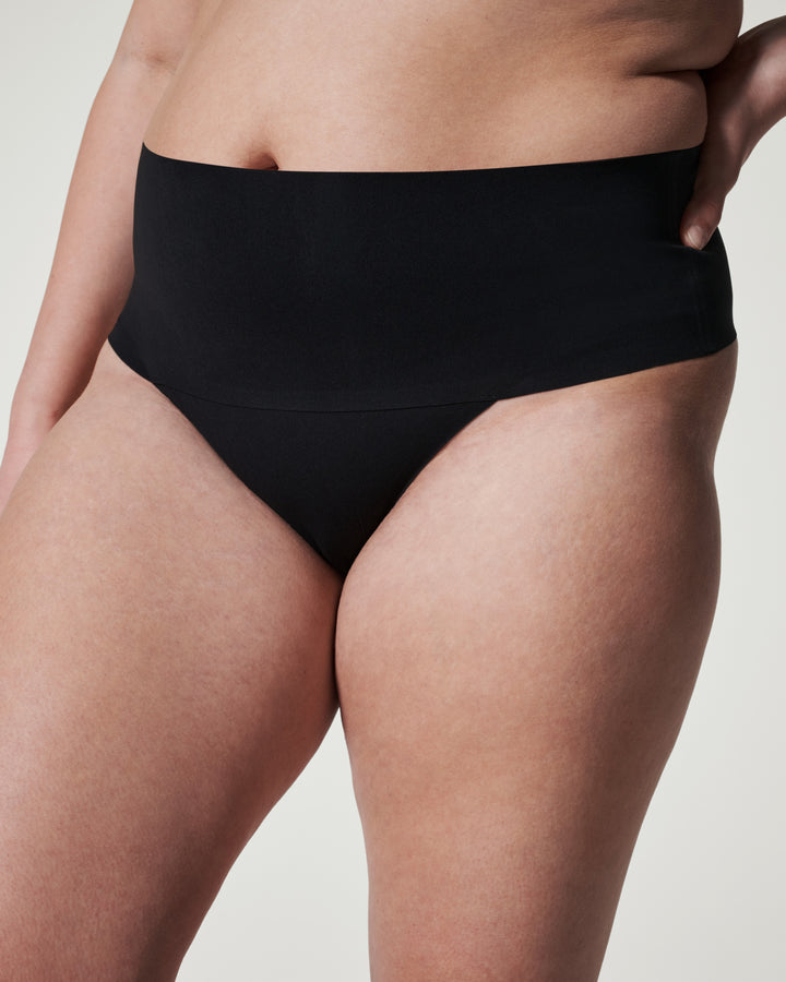 Spanx: Undie-Tectable Thong in Very Black