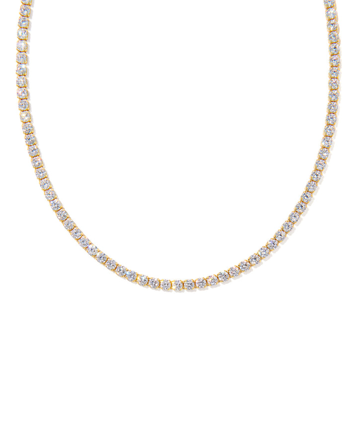 Kendra Scott: Renee Tennis Necklace in Gold Metal White