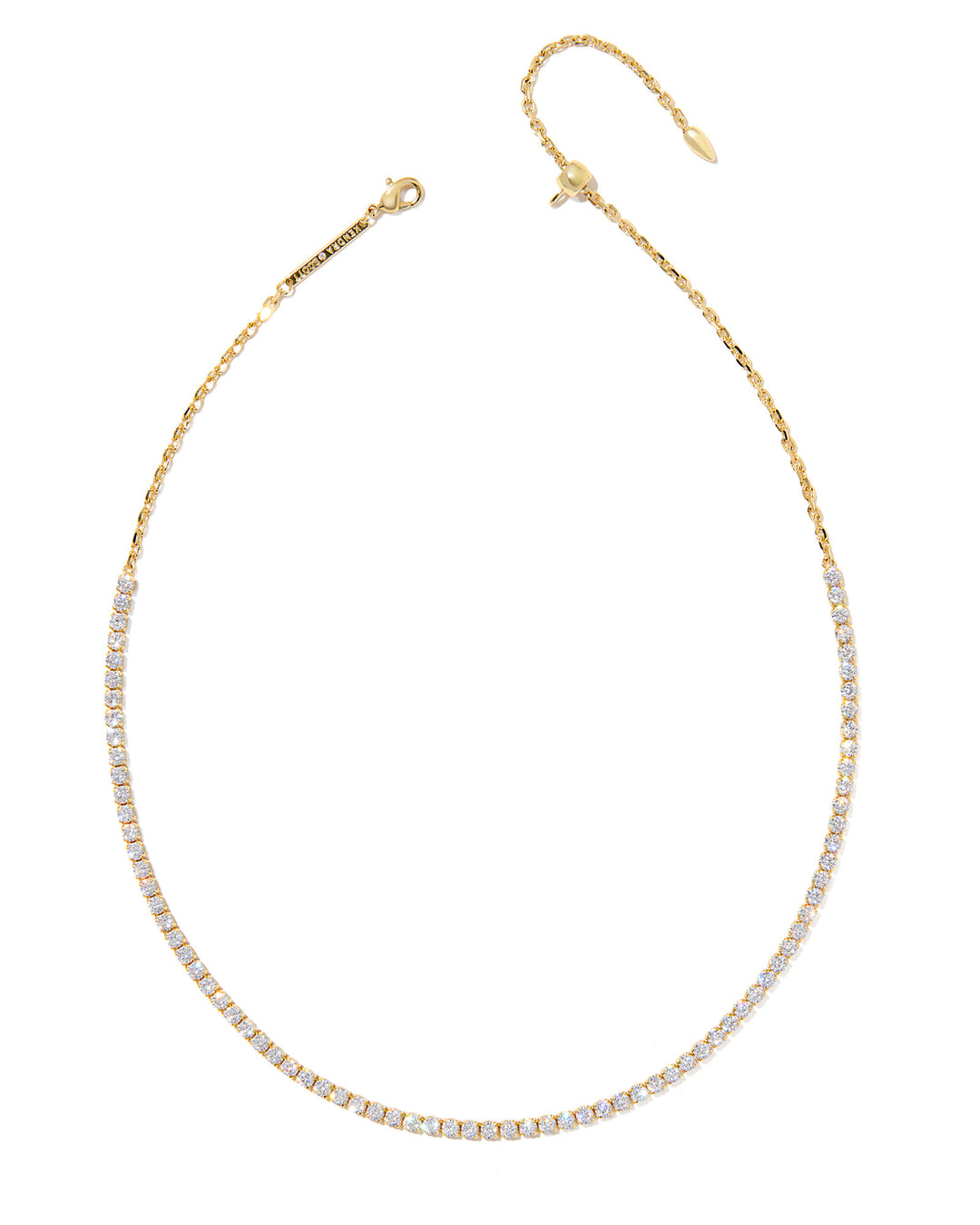 Kendra Scott: Renee Tennis Necklace in Gold Metal White
