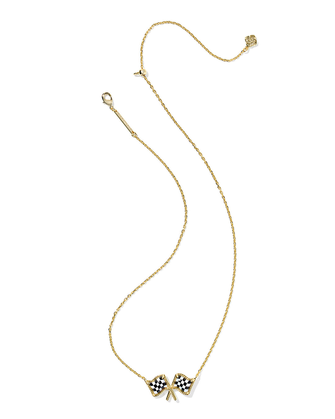 Kendra Scott: Checkered Flag Short Pendant Necklace (9608893384) - The Vogue Boutique