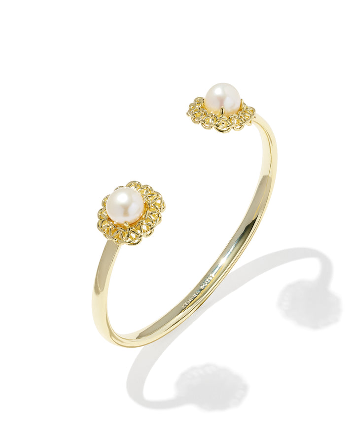 Kendra Scott: Gabriella Pearl Cuff Bracelet in Gold Freshwater Cultured Pearl - The Vogue Boutique