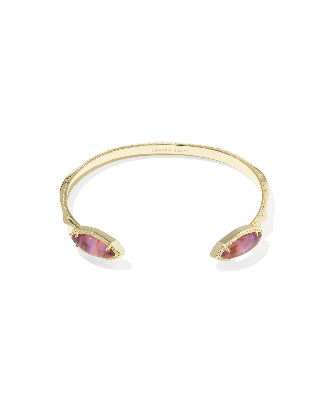 Kendra Scott: Ophelia Cuff Bracelet in Gold Light Mauve Illusion - The Vogue Boutique
