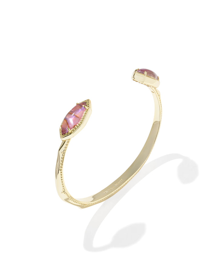 Kendra Scott: Ophelia Cuff Bracelet in Gold Light Mauve Illusion