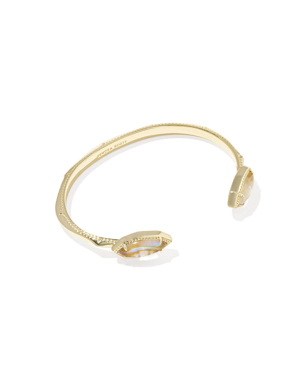 Kendra Scott: Ophelia Cuff Bracelet in Gold Iridescent Abalone - The Vogue Boutique