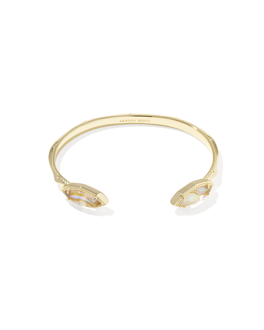Kendra Scott: Ophelia Cuff Bracelet in Gold Iridescent Abalone - The Vogue Boutique