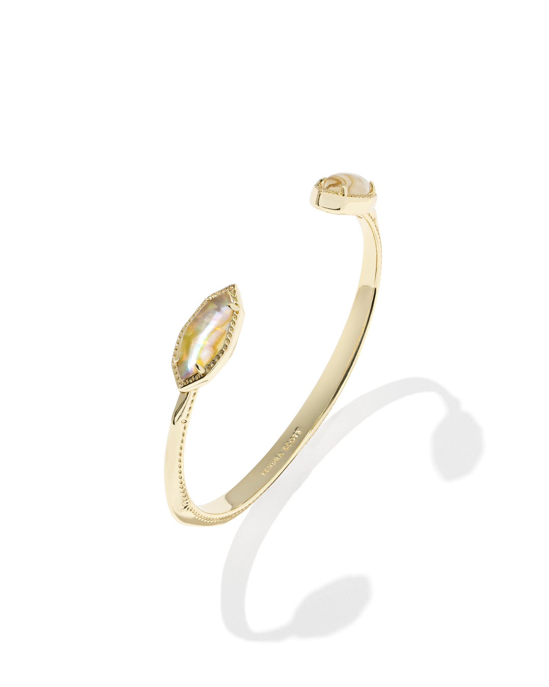 Kendra Scott: Ophelia Cuff Bracelet in Gold Iridescent Abalone - The Vogue Boutique
