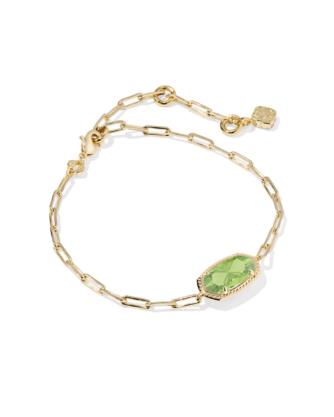 Kendra Scott: Elaina Luxe Chain Bracelet in Light Green (9608894198) - The Vogue Boutique