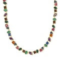 Kendra Scott: Isabell Tennis Necklace In Gold Multi Mix
