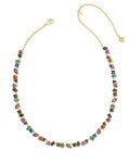 Kendra Scott: Isabell Tennis Necklace In Gold Multi Mix