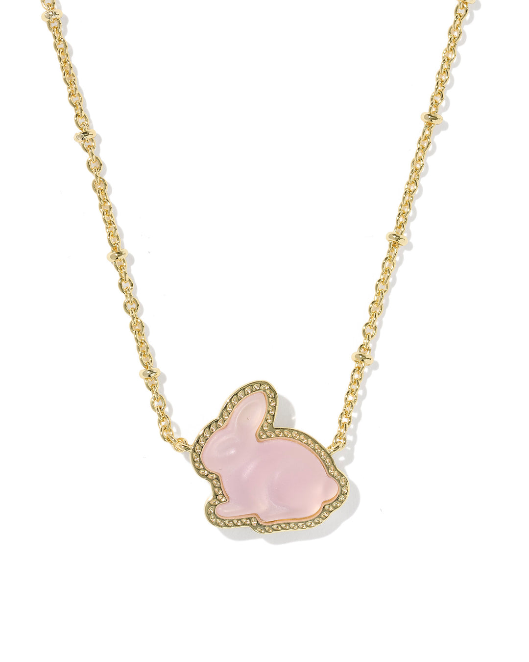 Kendra Scott: Bunny Short Pendant Necklace in Gold Matte Blush Pink (9608895899) - The Vogue Boutique
