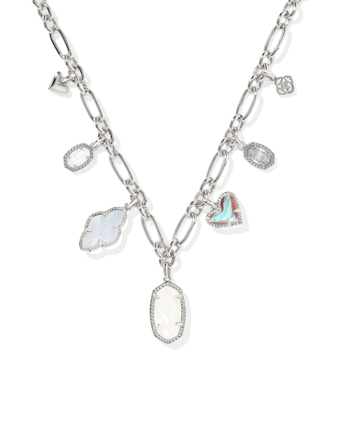 Kendra Scott: Icon Charm Necklace in Silver Neutral Mix (9608895235) - The Vogue Boutique