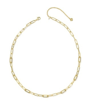 Kendra Scott: Bella Chain Necklace in Gold Metal White