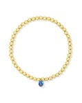 Kendra Scott: Cailin Stretch Bracelet in Gold Blue Cobalt Crystal - The Vogue Boutique