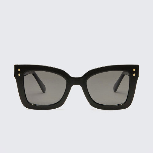 Z Supply Confidential sunglasses in polished black frame with grey polarized lenses