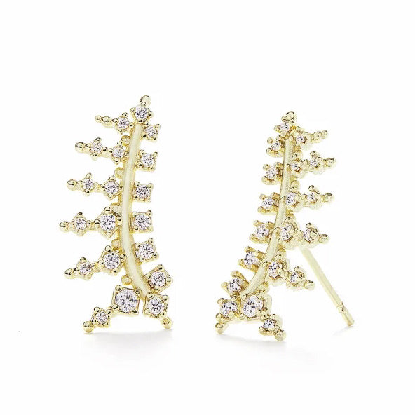 Kendra Scott: Laurie Ear Climbers in Gold