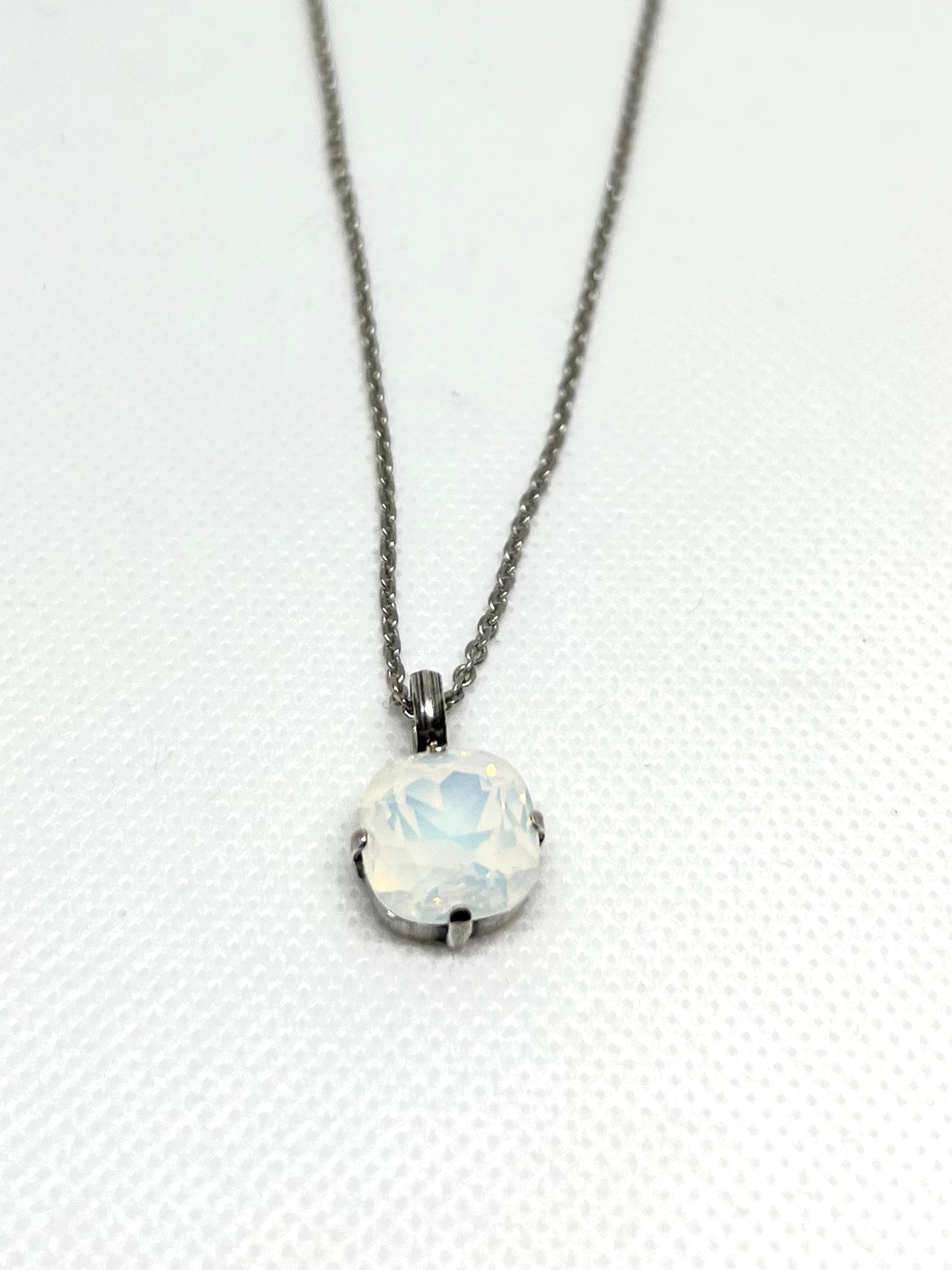 Mariana: “White Opal” Cushion Cut Necklace - N-5326/4-234-SP