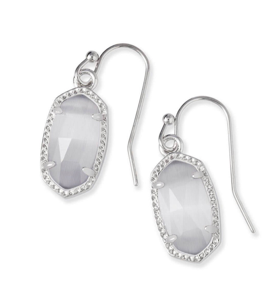 Kendra Scott: Silver Lee Drop Earrings - The Vogue Boutique