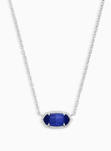Kendra Scott: Elisa Birthstone Silver Pendant Necklace - The Vogue Boutique