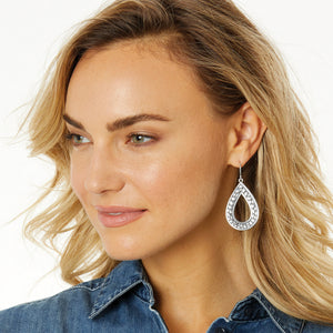 Brighton: Pebble Open Teardrop Reversible Earrings  - JA5860