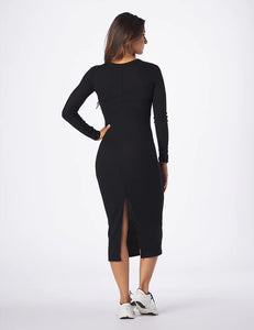 Glyder: Comfort Long Sleeve Dress in Black