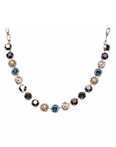 Mariana: “Rocky Road” Lovable Rosette Necklace in Rhodium N-3045/1-M1149-RO