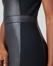 Load image into Gallery viewer, Spanx: Leather-Like Combo Fitted Dress - 20393R
